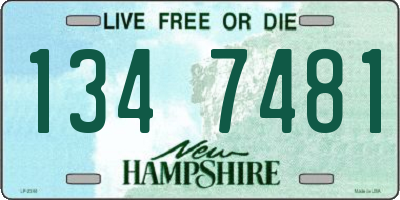 NH license plate 1347481