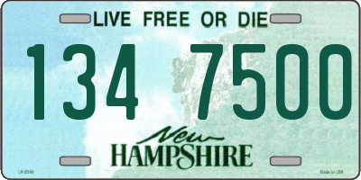 NH license plate 1347500