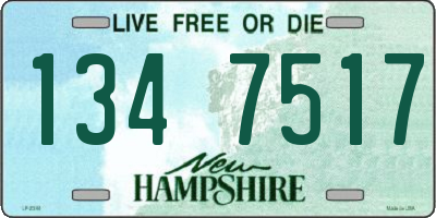 NH license plate 1347517