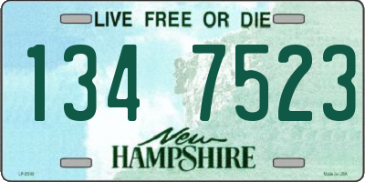 NH license plate 1347523