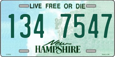 NH license plate 1347547