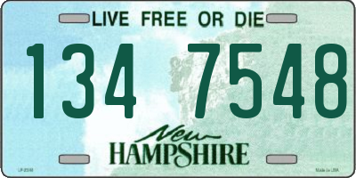 NH license plate 1347548