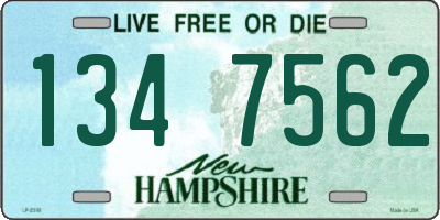 NH license plate 1347562