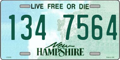 NH license plate 1347564