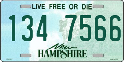 NH license plate 1347566