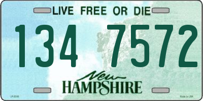 NH license plate 1347572