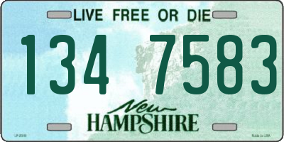 NH license plate 1347583