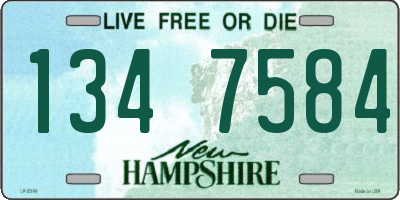 NH license plate 1347584
