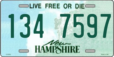 NH license plate 1347597