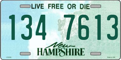 NH license plate 1347613