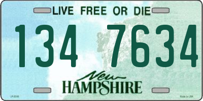 NH license plate 1347634