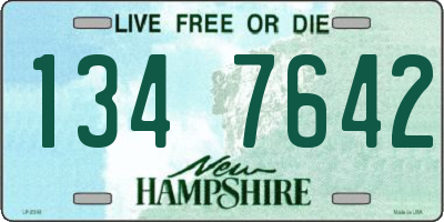 NH license plate 1347642