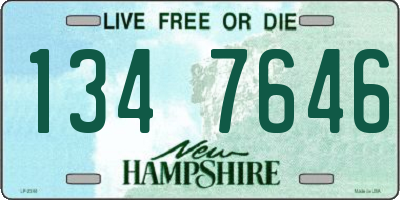 NH license plate 1347646
