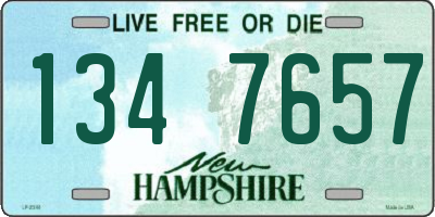 NH license plate 1347657