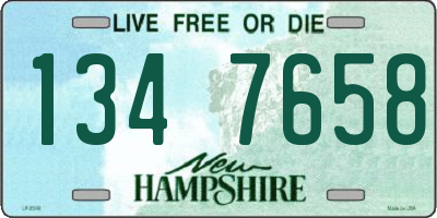 NH license plate 1347658