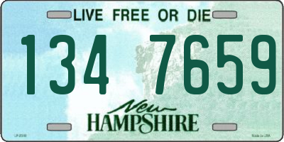 NH license plate 1347659