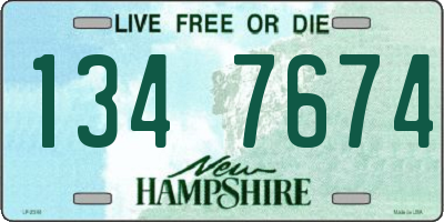 NH license plate 1347674