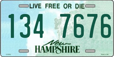 NH license plate 1347676
