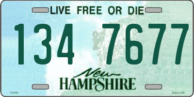 NH license plate 1347677