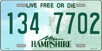 NH license plate 1347702