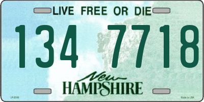 NH license plate 1347718