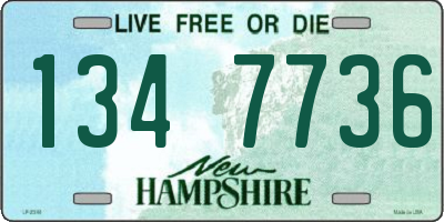 NH license plate 1347736