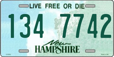 NH license plate 1347742