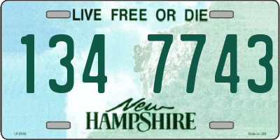 NH license plate 1347743