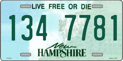 NH license plate 1347781