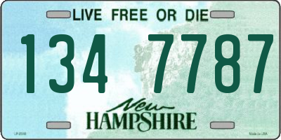 NH license plate 1347787
