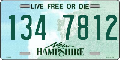 NH license plate 1347812