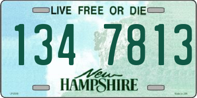 NH license plate 1347813