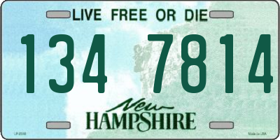 NH license plate 1347814