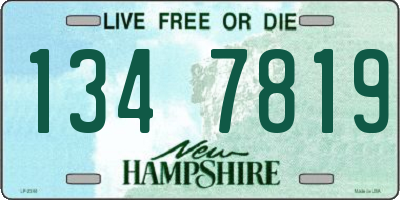 NH license plate 1347819
