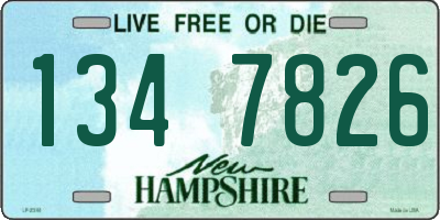 NH license plate 1347826
