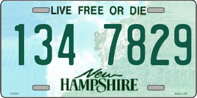 NH license plate 1347829