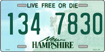 NH license plate 1347830