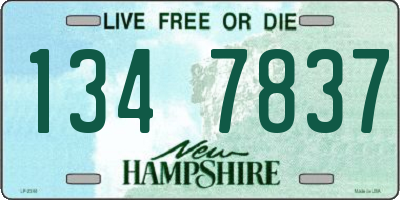 NH license plate 1347837