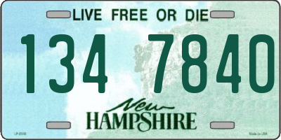 NH license plate 1347840