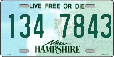 NH license plate 1347843