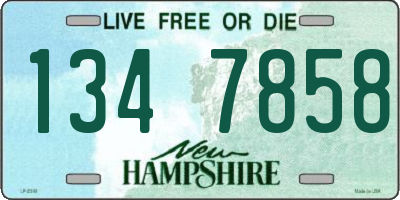 NH license plate 1347858
