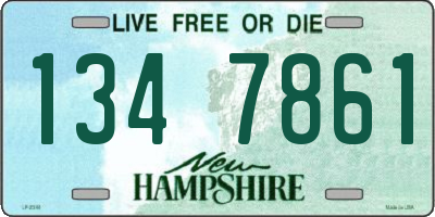 NH license plate 1347861