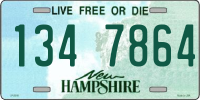 NH license plate 1347864