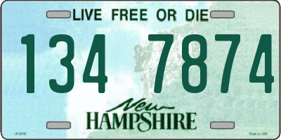 NH license plate 1347874