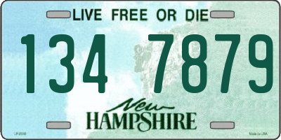 NH license plate 1347879