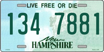 NH license plate 1347881