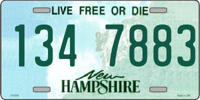 NH license plate 1347883