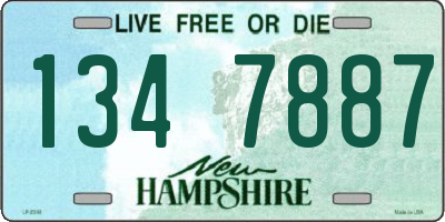 NH license plate 1347887