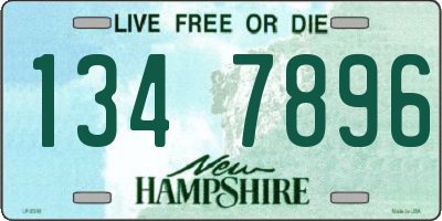NH license plate 1347896
