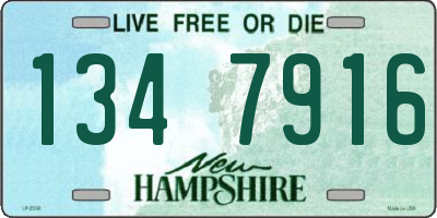 NH license plate 1347916